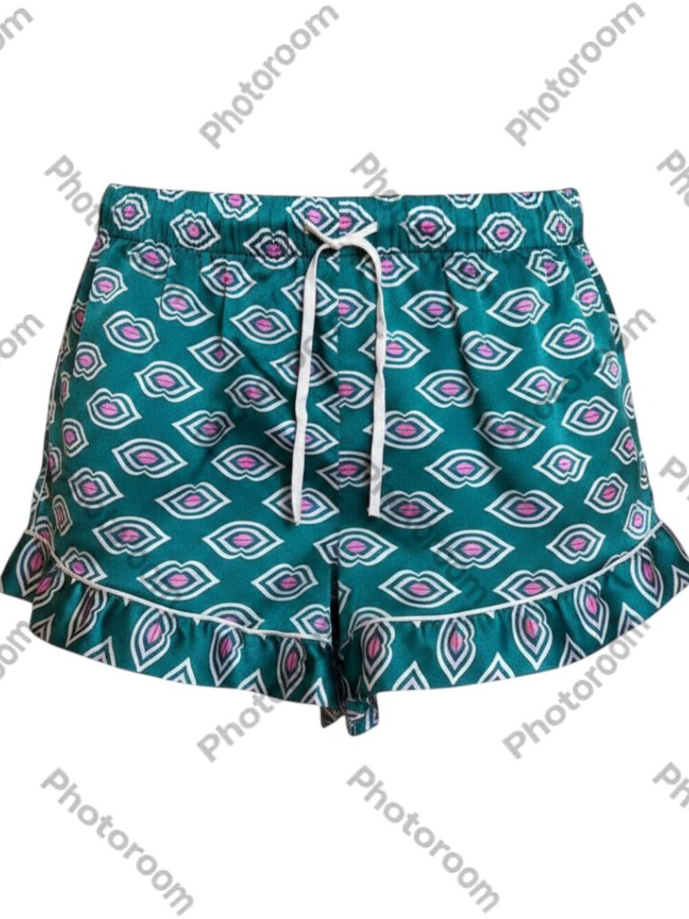 Victoria's Secret Green Pink Pajama Shorts S Green